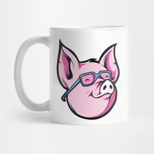 Cute Nerdy Pig - Cute Piggy Mug